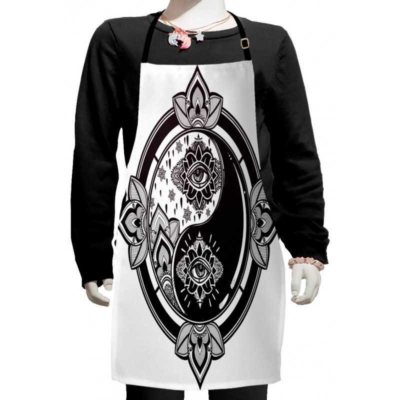 Floral Third Eye Sign Kids Apron