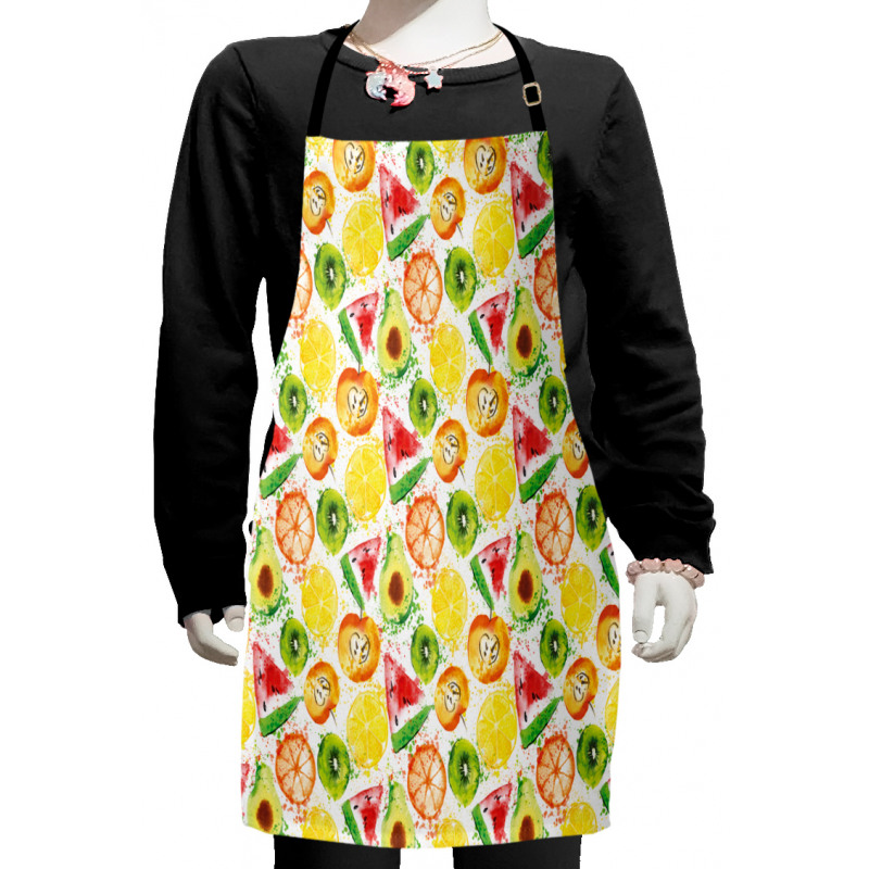 Watermelon Kiwi Avocado Kids Apron