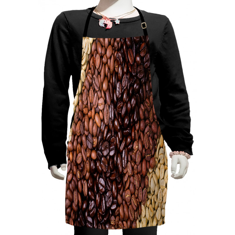 Coffee Beans Stripes Kids Apron