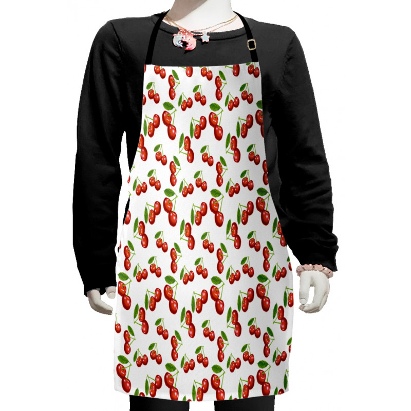 Cherry Fruit Pattern Kids Apron