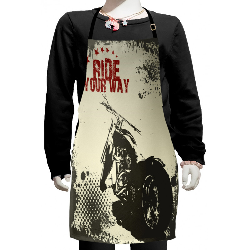 Adventure with Motorcycle Kids Apron