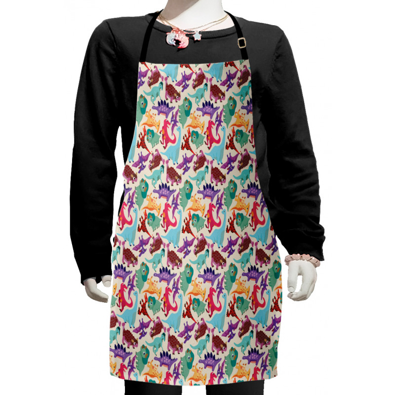 Funny Monsters Cartoon Kids Apron