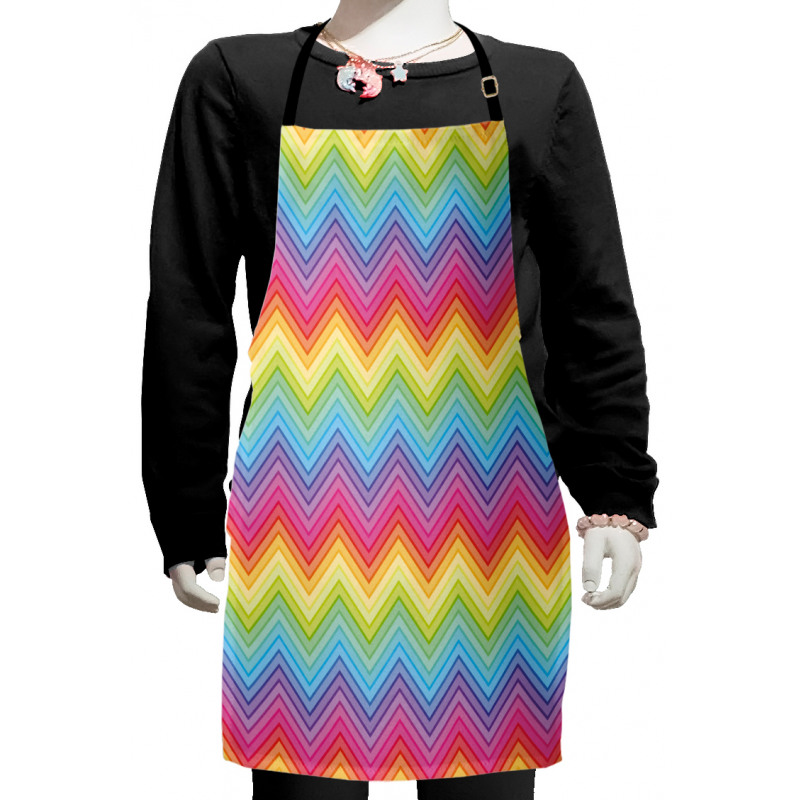 Colorful Vivid Chevron Kids Apron