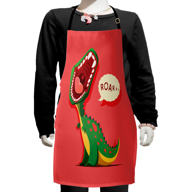 Cartoon Prehistoric Kids Apron