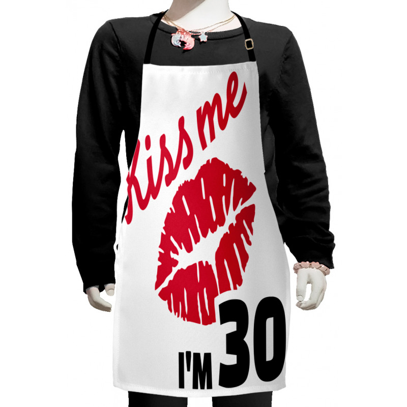 30th Birthday Kiss Kids Apron