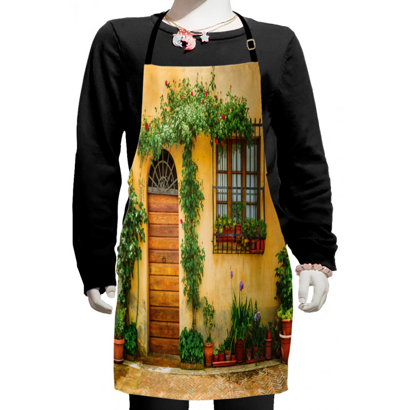 Plants and House Door Kids Apron