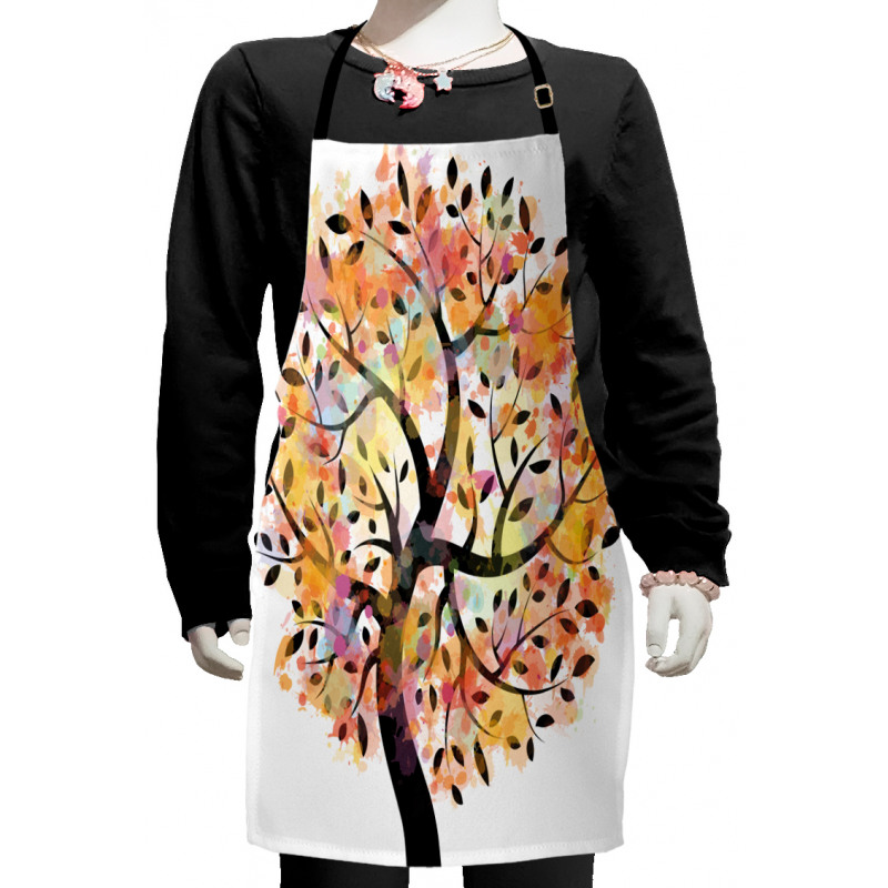 Spring Season Tree Leaves Kids Apron