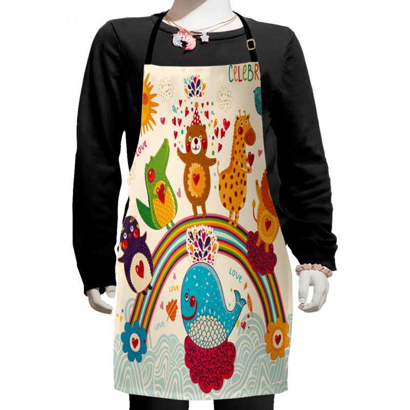 Rainbow Birthday Kids Apron