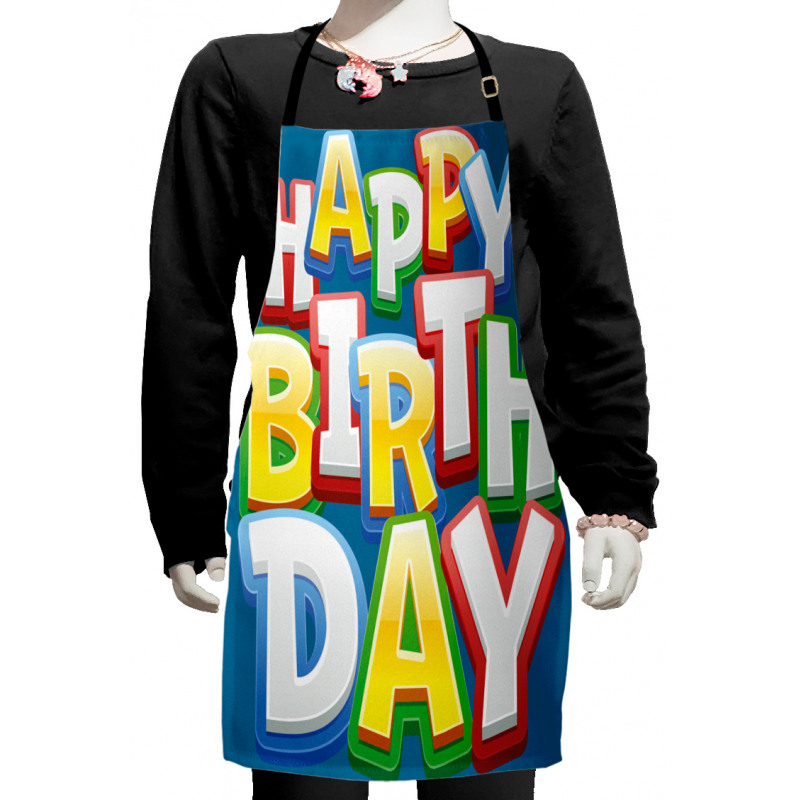 Birthday Lettering Kids Apron