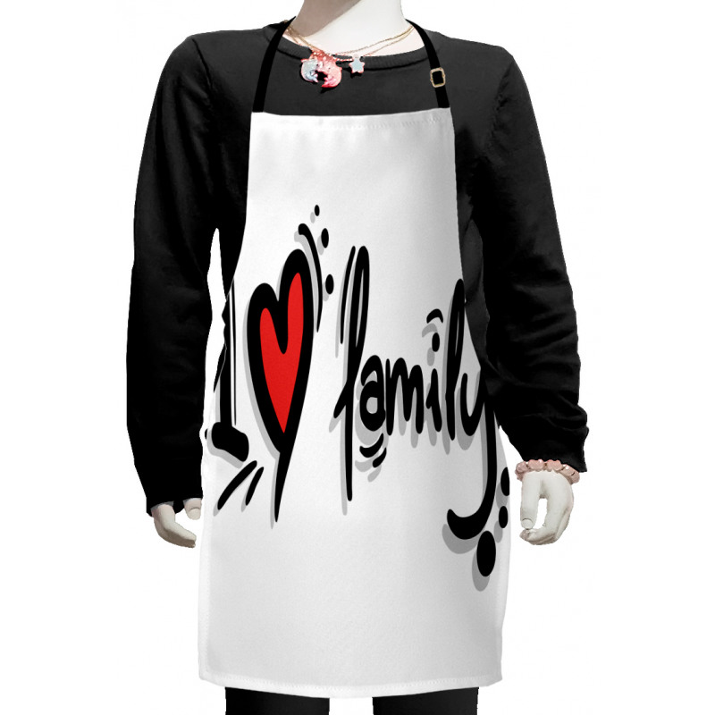 I Heart Family Pictogram Kids Apron