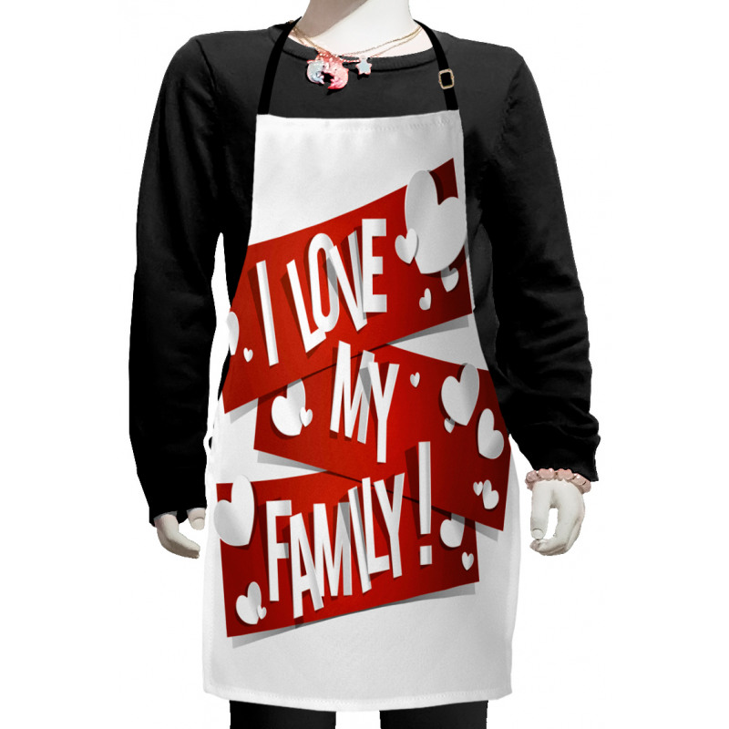 Family Love Heart Kids Apron