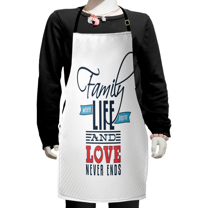 Words Family Love Typo Kids Apron