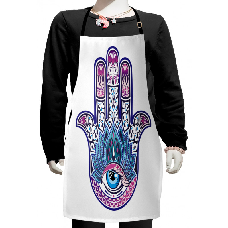 All Seeing Eye Lotus Motif Kids Apron