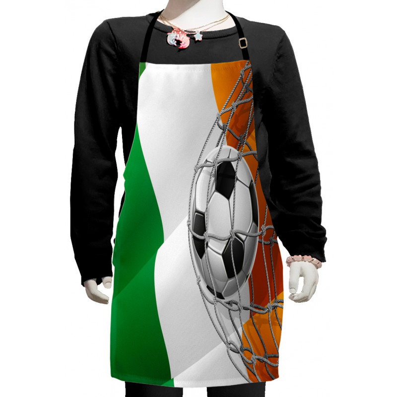 Soccer Ball in Net Goal Kids Apron