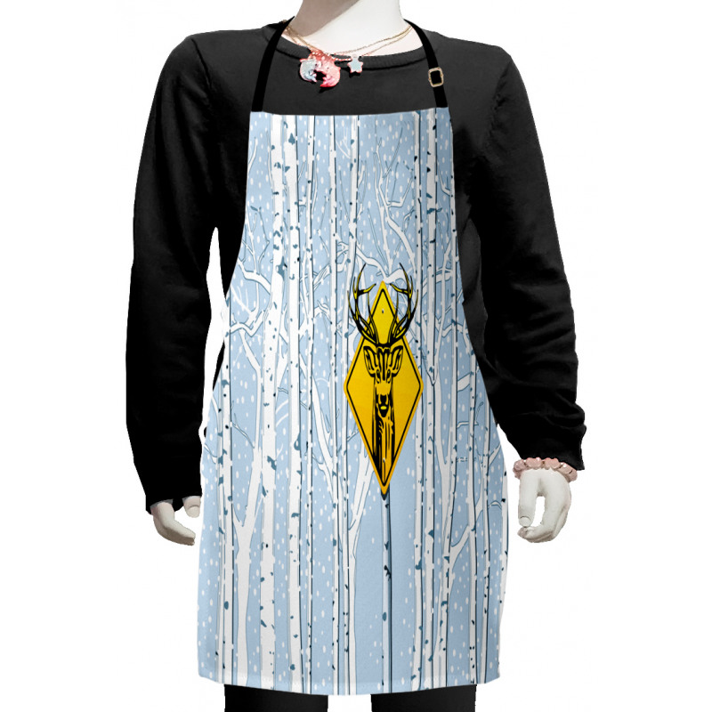 Attention Deer Kids Apron