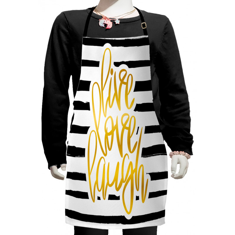 Stripes Text Kids Apron