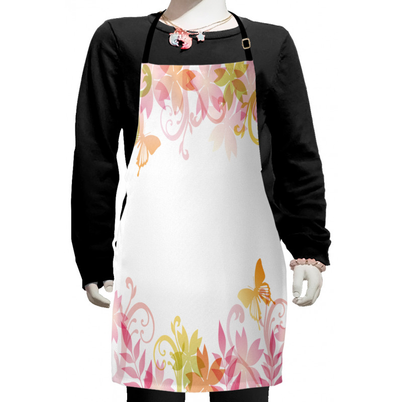 Floral Spring Wreath Kids Apron