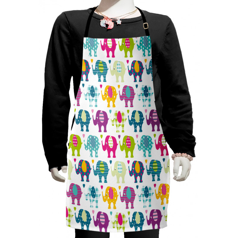 Plaid Tartan Polka Kids Apron