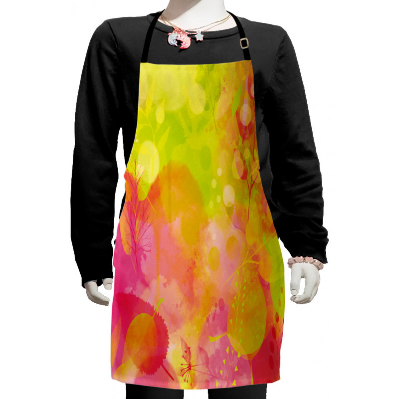 Spring Yard Watercolors Kids Apron