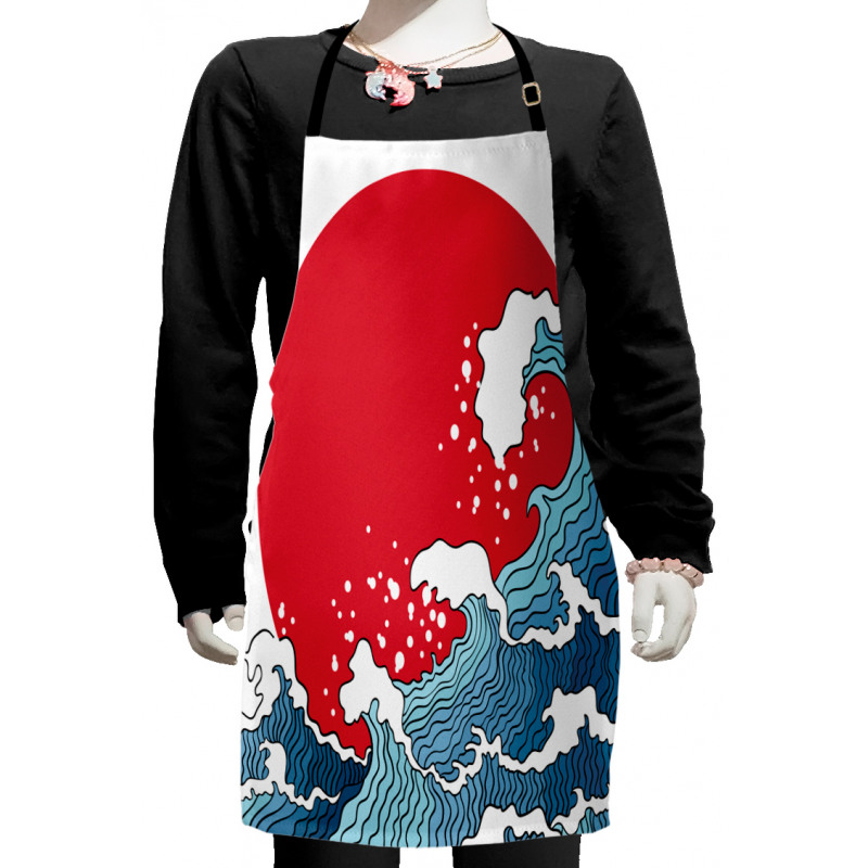 Red Sun Tsunami Kids Apron