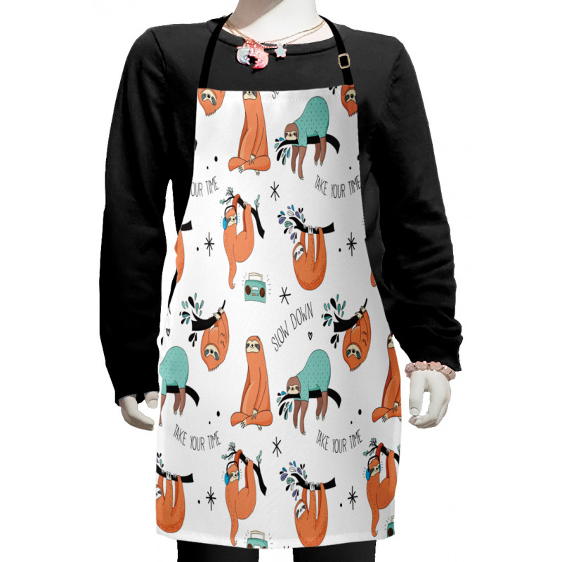 Sloths on Branches Kids Apron