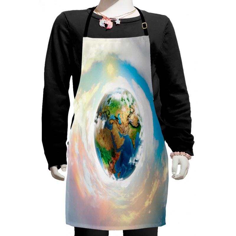 Vibrant Planet Continents Kids Apron