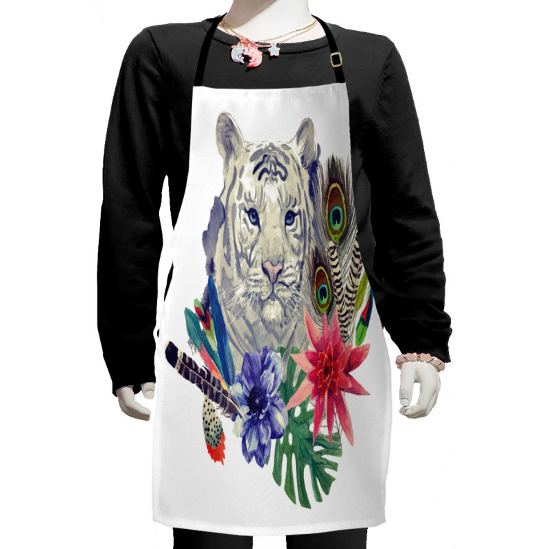 Retro Feline Cat Kids Apron