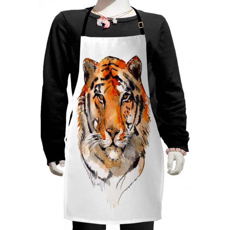 Calm Stare Watercolor Art Kids Apron