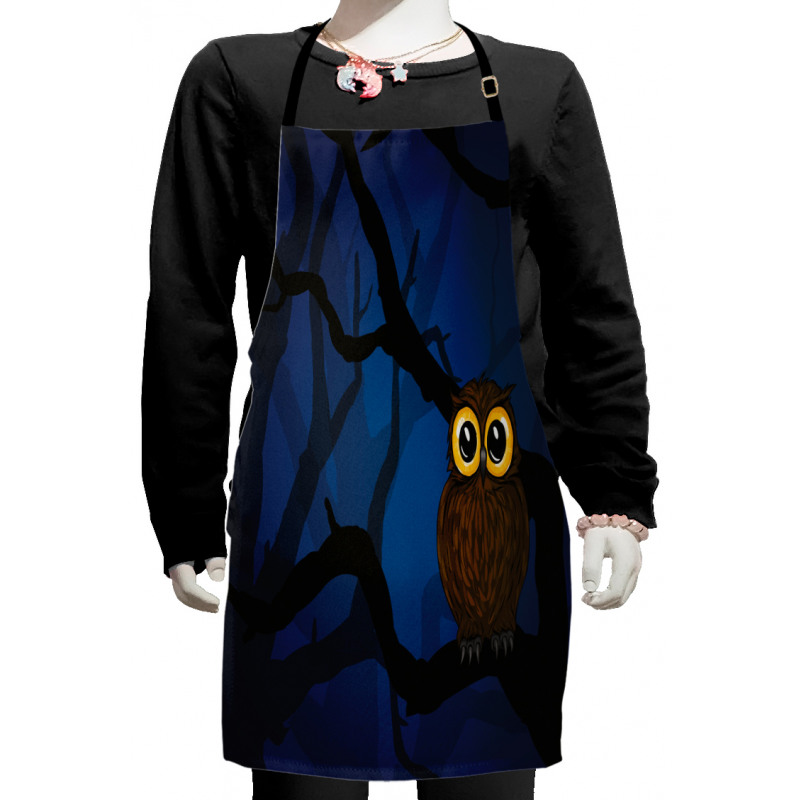 Owl on Tree Branch Kids Apron