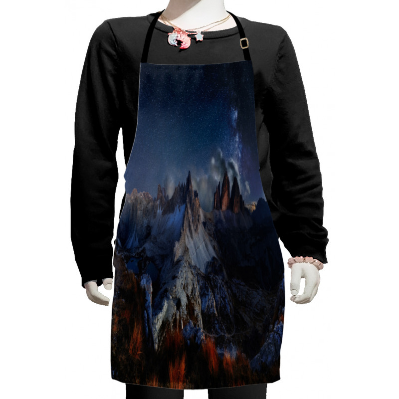 Italy Mountains Milky Way Kids Apron