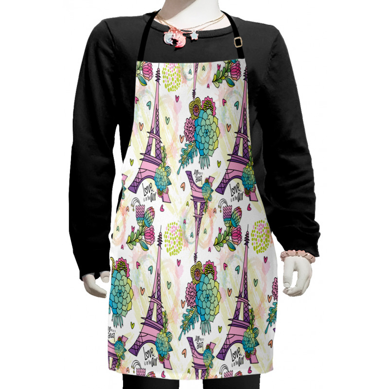 Flower Bouquets Hearts Kids Apron