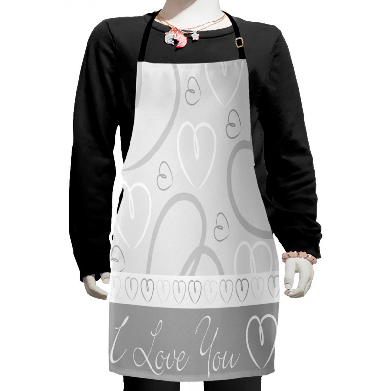 Doodle Hearts Love Kids Apron