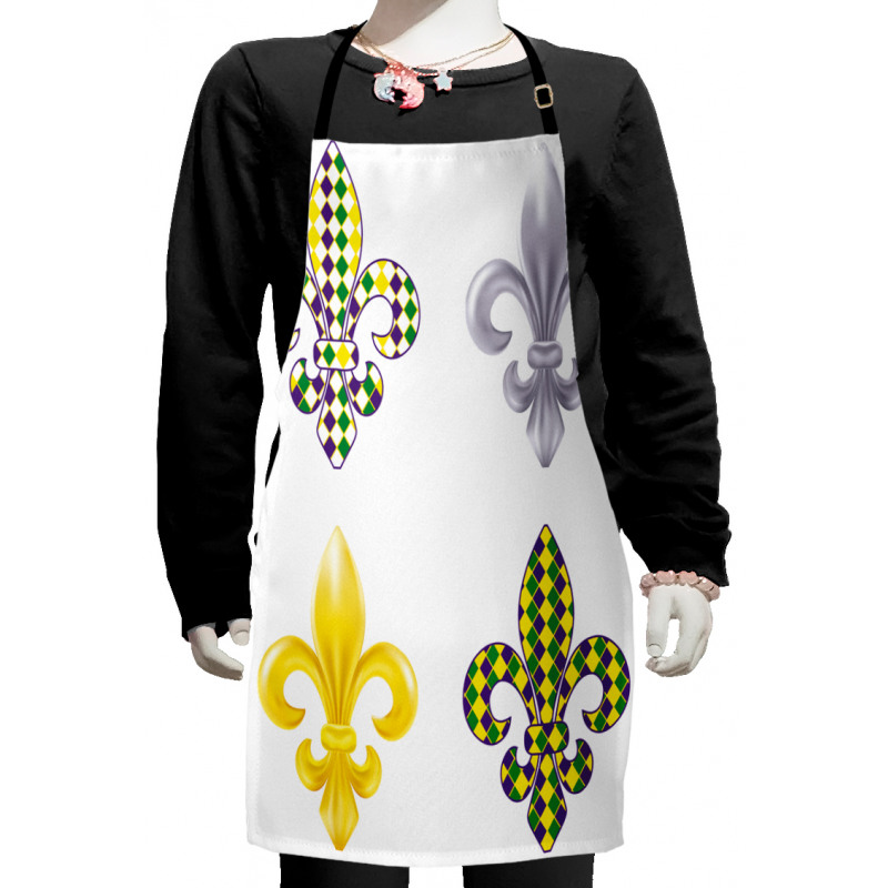 Fleur De Lis Motifs Kids Apron