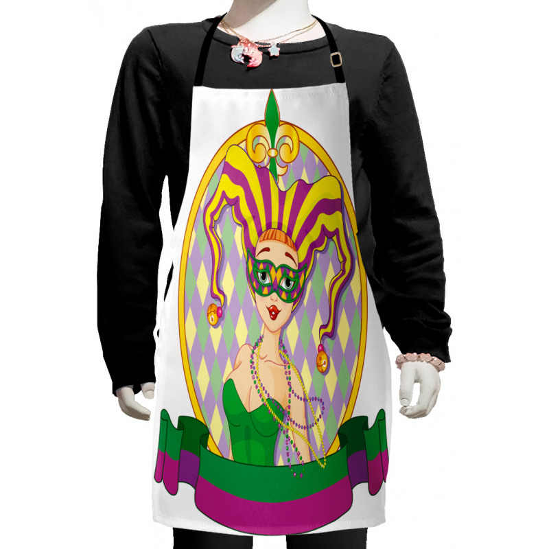 Harlequin Lady Frame Kids Apron