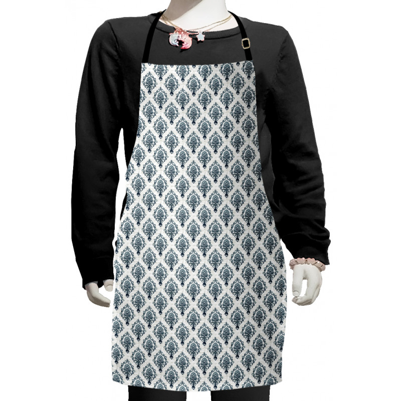 Repetitive Artful Damask Kids Apron