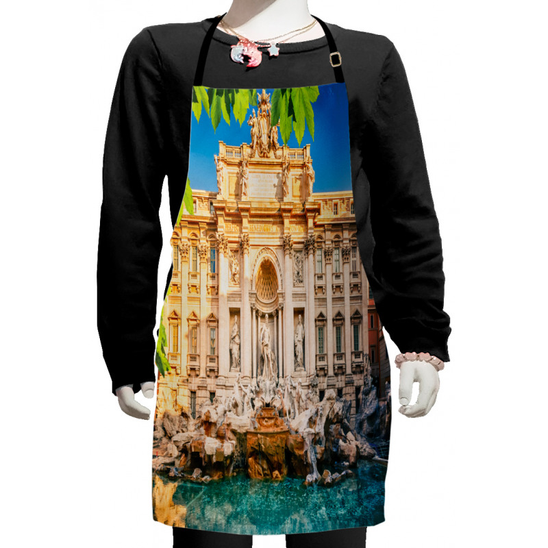 Fountain Di Trevi Tourist Kids Apron