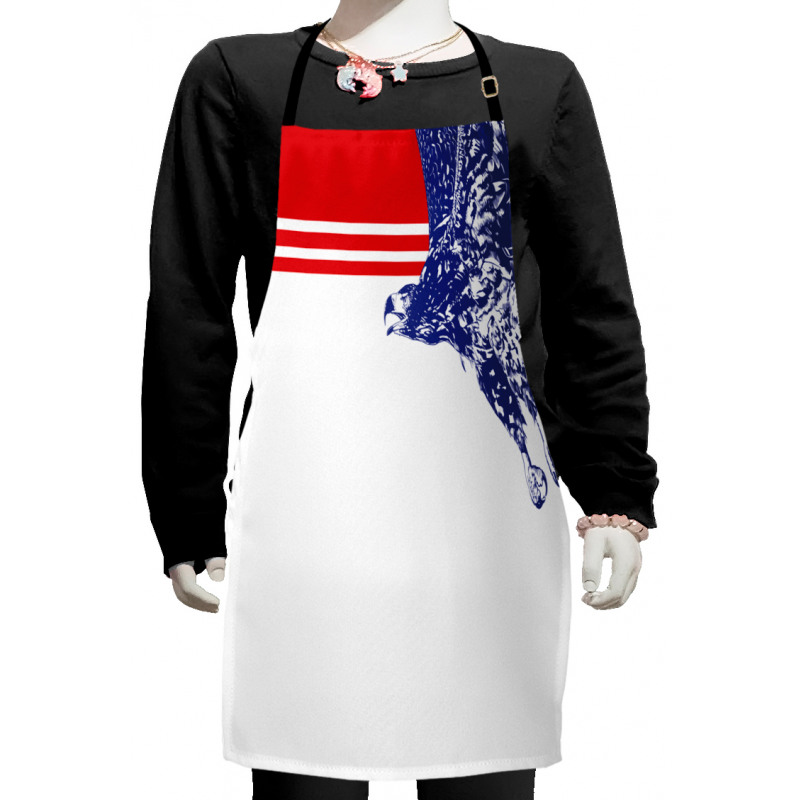 American Flag Colors Bird Kids Apron