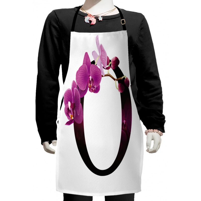 O Alphabet and Orchid Kids Apron