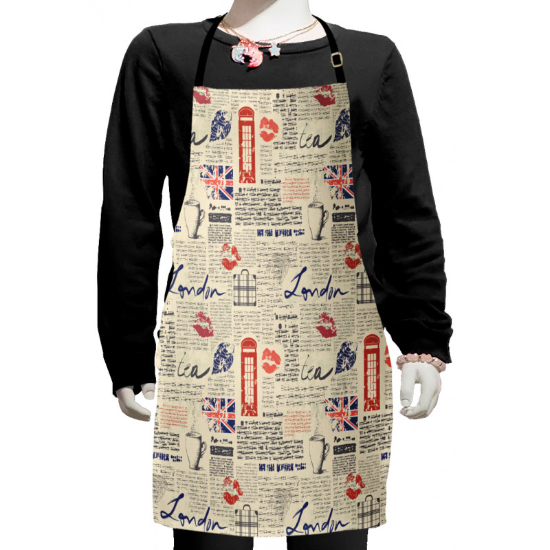 Newspaper Kiss Marks Kids Apron