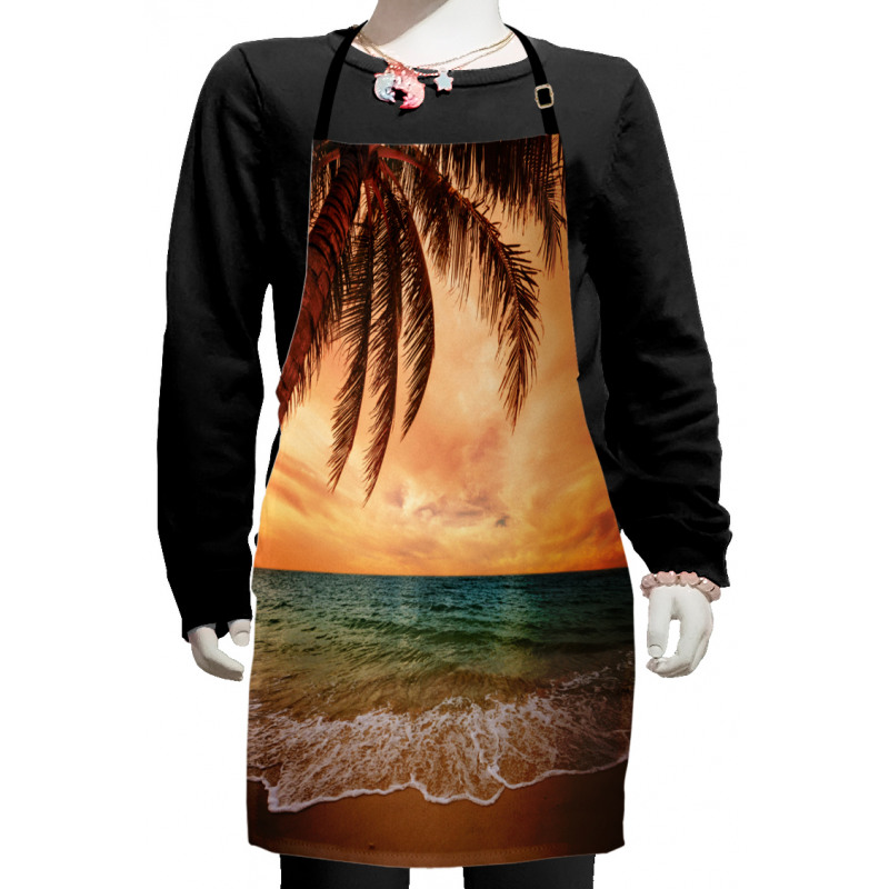 Exotic Seascape with Palm Kids Apron