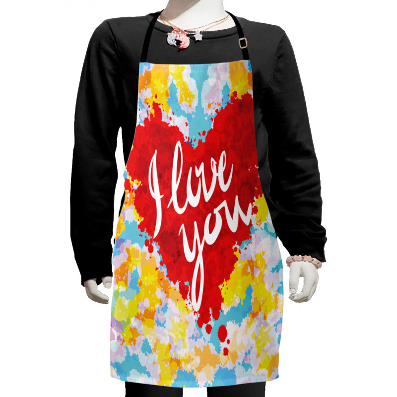 Brushstroke Message Kids Apron