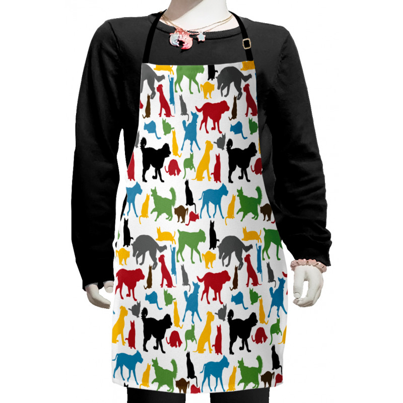 Colorful Cats and Dogs Kids Apron