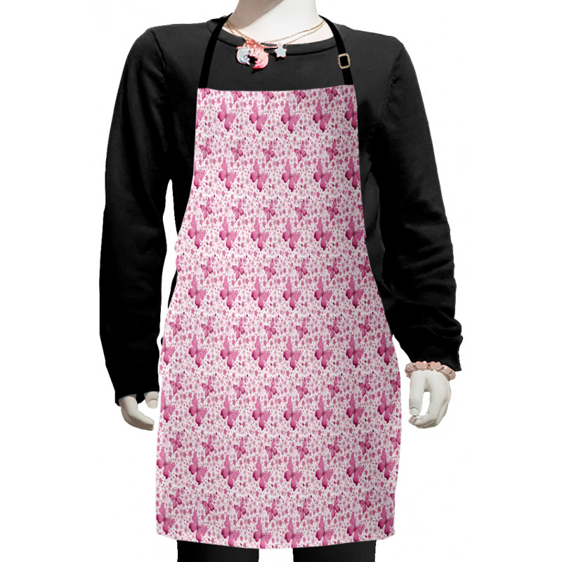 Pink Flowers Kids Apron