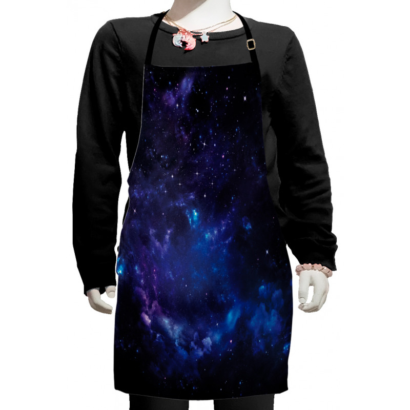 Space Illustration Galaxy Kids Apron