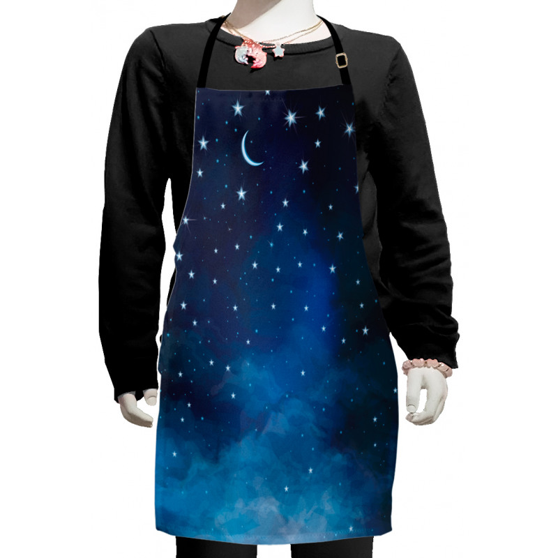 Night Time with Moon Star Kids Apron