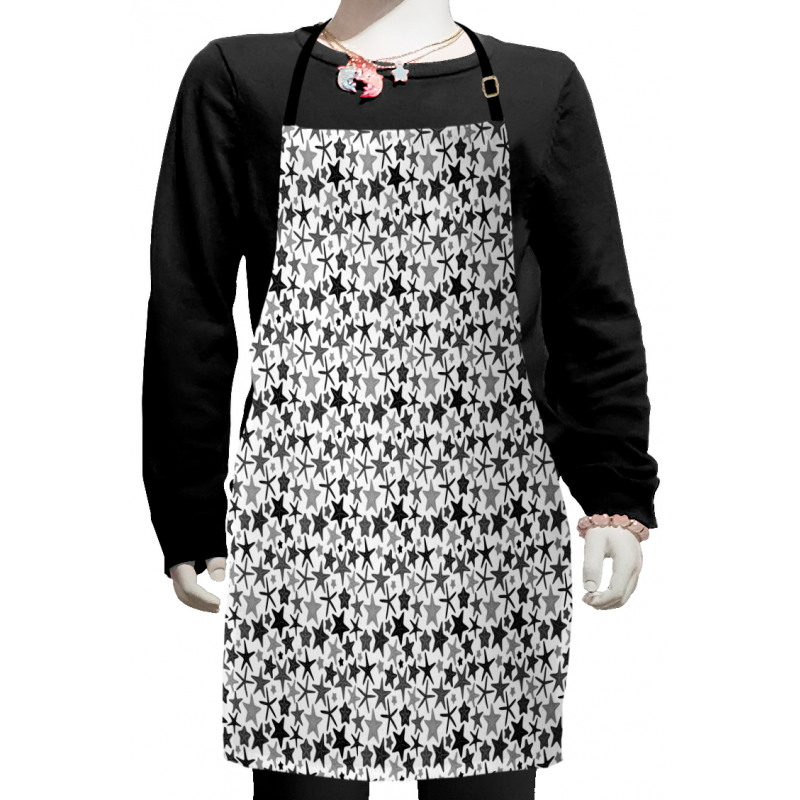 Monochrome Starfish Kids Apron