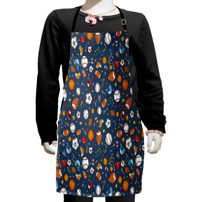 Dark Silhouette Backdrop Kids Apron