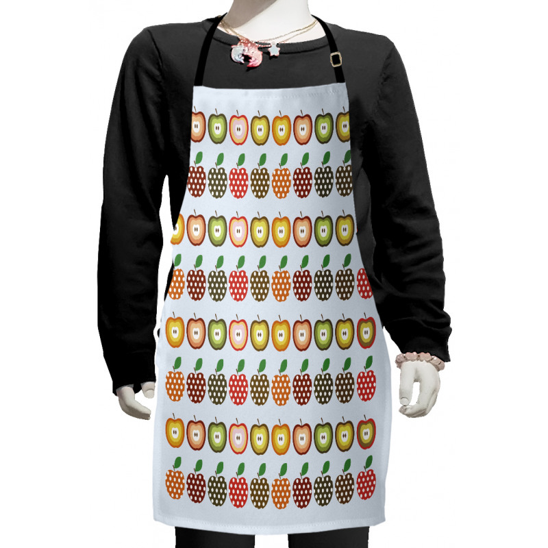 Retro Polka Dots Colorful Kids Apron