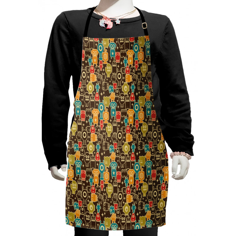 Robot Monsters in Space Kids Apron