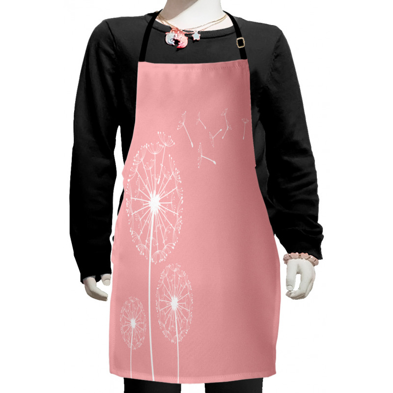 Sketch Style Flowers Kids Apron